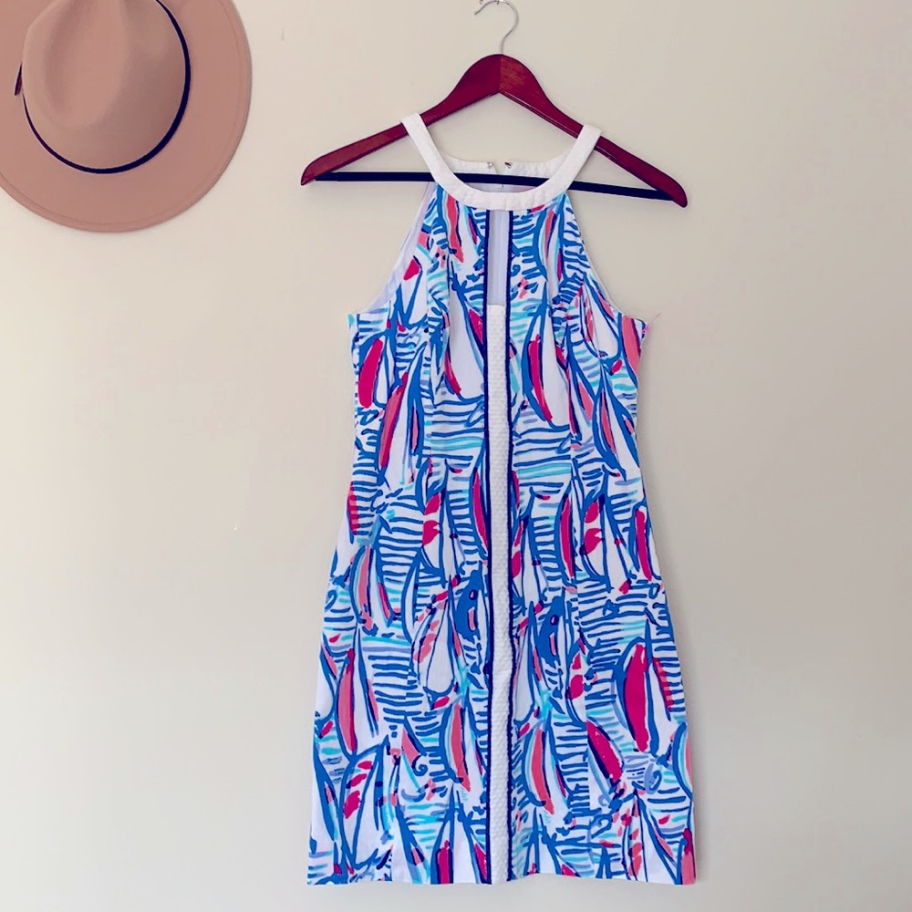 Lilly Pulitzer pearl Resort white red right return sailboat shift dress
Size 2 - Picture 2 of 7